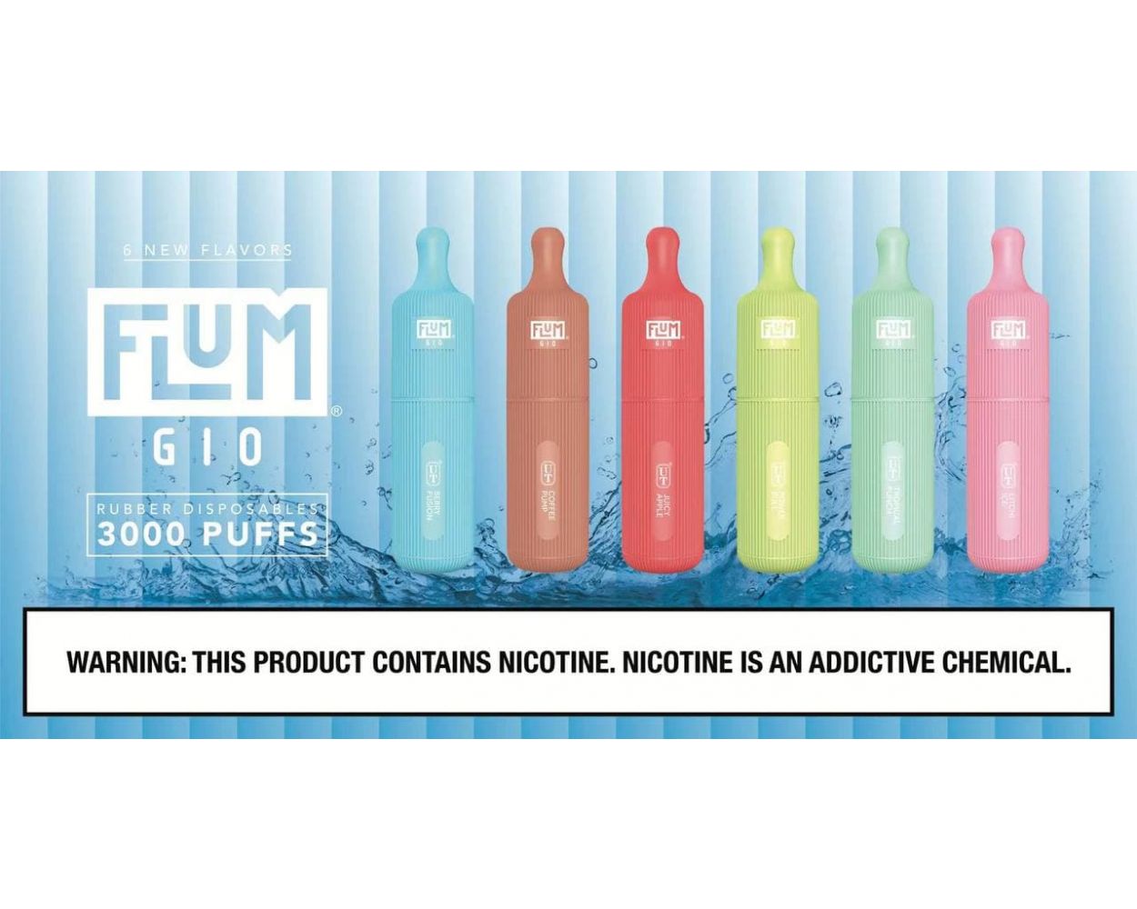 FLUM GIO DISPOSABLE VAPE - 3000 PUFFS