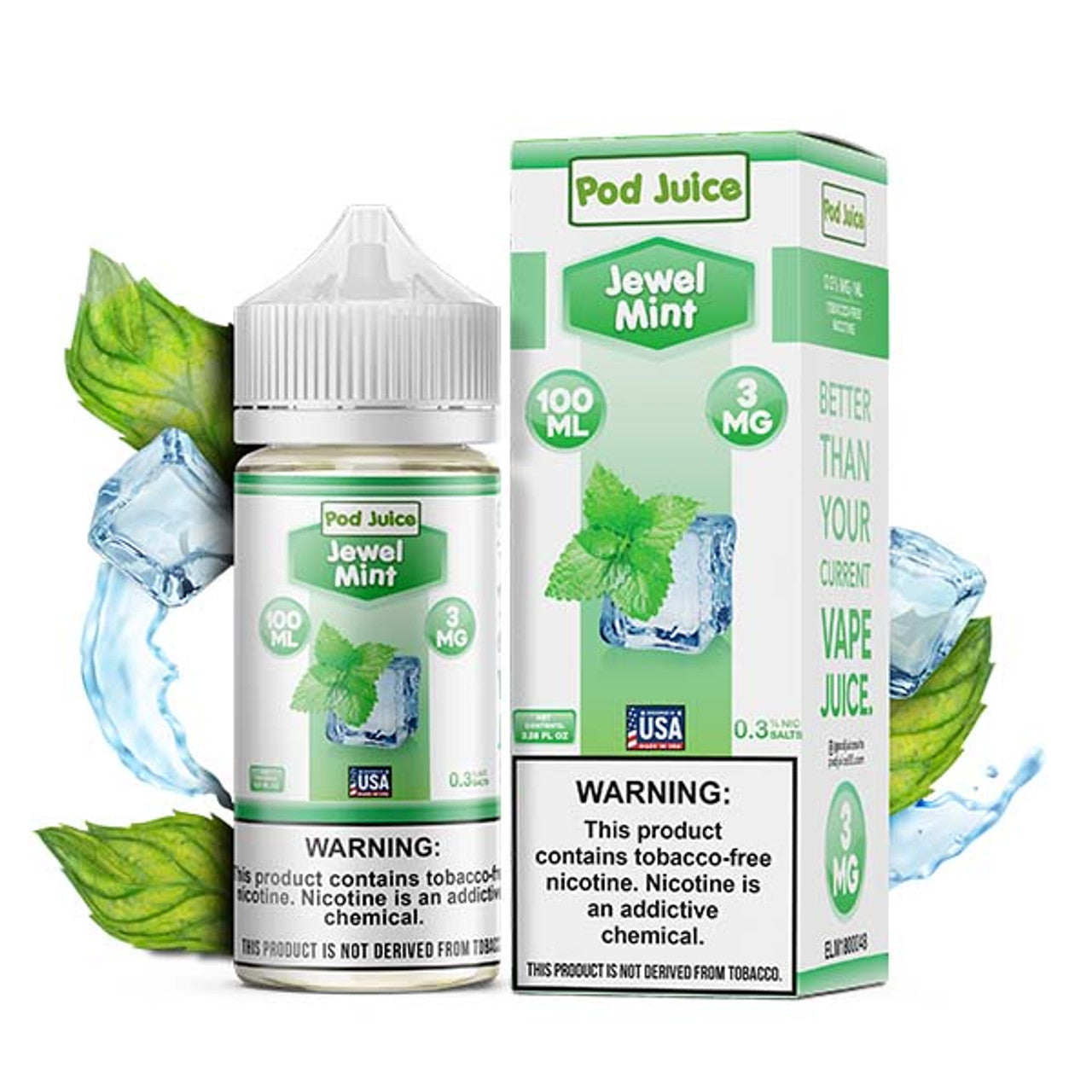 POD JUICE E-LIQUID JEWEL MINT - 100ML