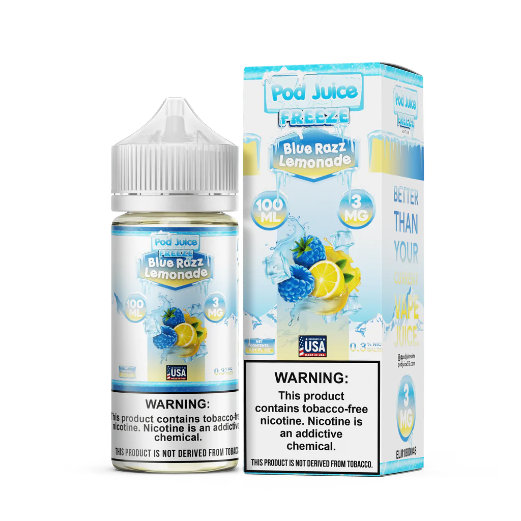 POD JUICE E-LIQUID BLUE RAZZ LEMONADE ICE - 100ML