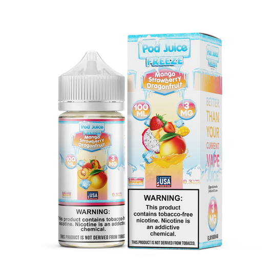 POD JUICE E-LIQUID MANGO STRAWBERRY DRAGONFRUIT ICE - 100ML