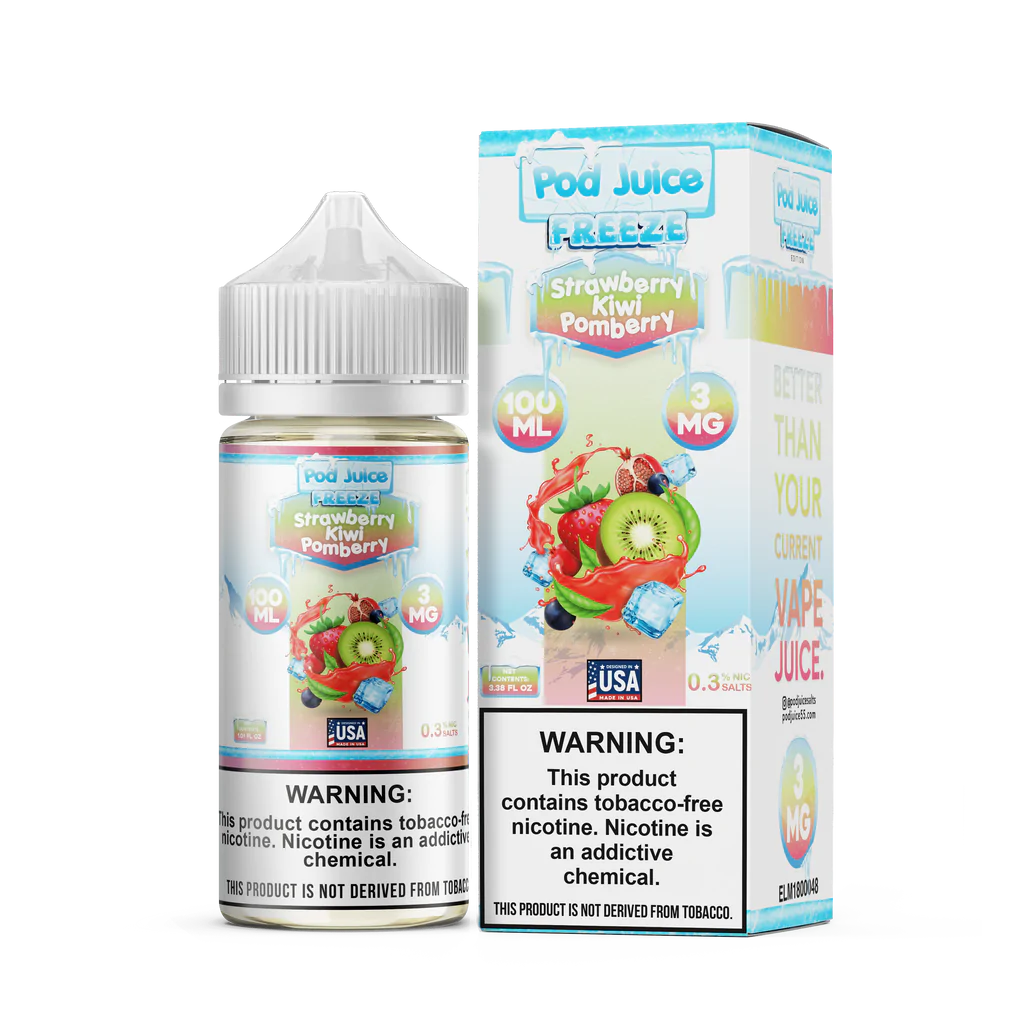 POD JUICE E-LIQUID STRAWBERRY KIWI POMBERRY ICE - 100ML