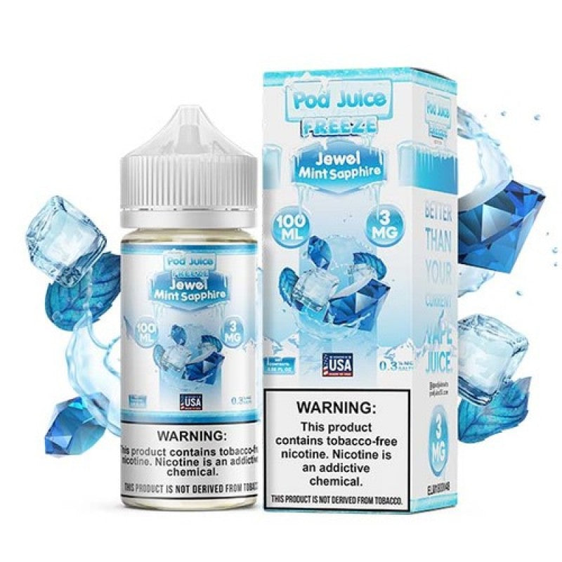 POD JUICE E-LIQUID JEWEL MINT SAPPHIRE ICE - 100ML