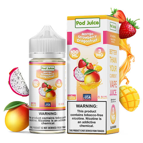 POD JUICE E-LIQUID MANGO STRAWBERRY DRAGONFRUIT - 100ML