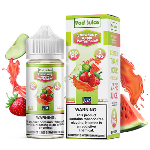 POD JUICE E-LIQUID STRAWBERRY APPLE WATERMELON - 100ML