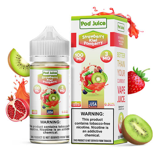 POD JUICE E-LIQUID STRAWBERRY KIWI POMBERRY - 100ML